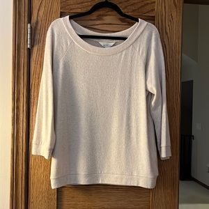 Tan Scoop Neck Medium Long Sleeve Top - Super Soft, Casual Fit